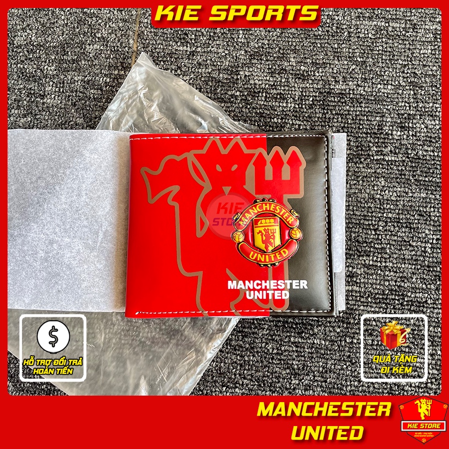 Ví da nam cao cấp nhiều ngăn tiện lợi CLB Manchester United/ Ví da MU đựng tiền siêu đẹp_Kie Store