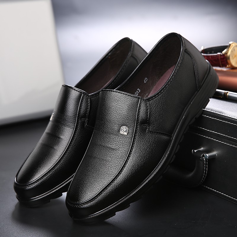 Italian high-end fashion Men's business Shoes Soft comfort Slip on breathable