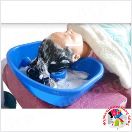 (SIÊU HOT) Chậu Gội Đầu Tại Giường Cho Người Già - Bệnh Nhân [Xanh]