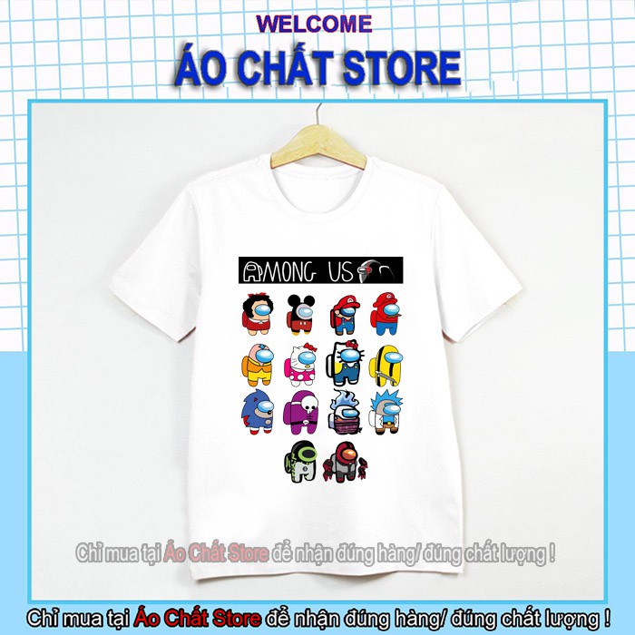 Áo Among Us Skin Kitty | Mario | Sonic | Mickey cho trẻ em | bé trai | bé gái siêu đẹp AU26 | Áo Chất Store