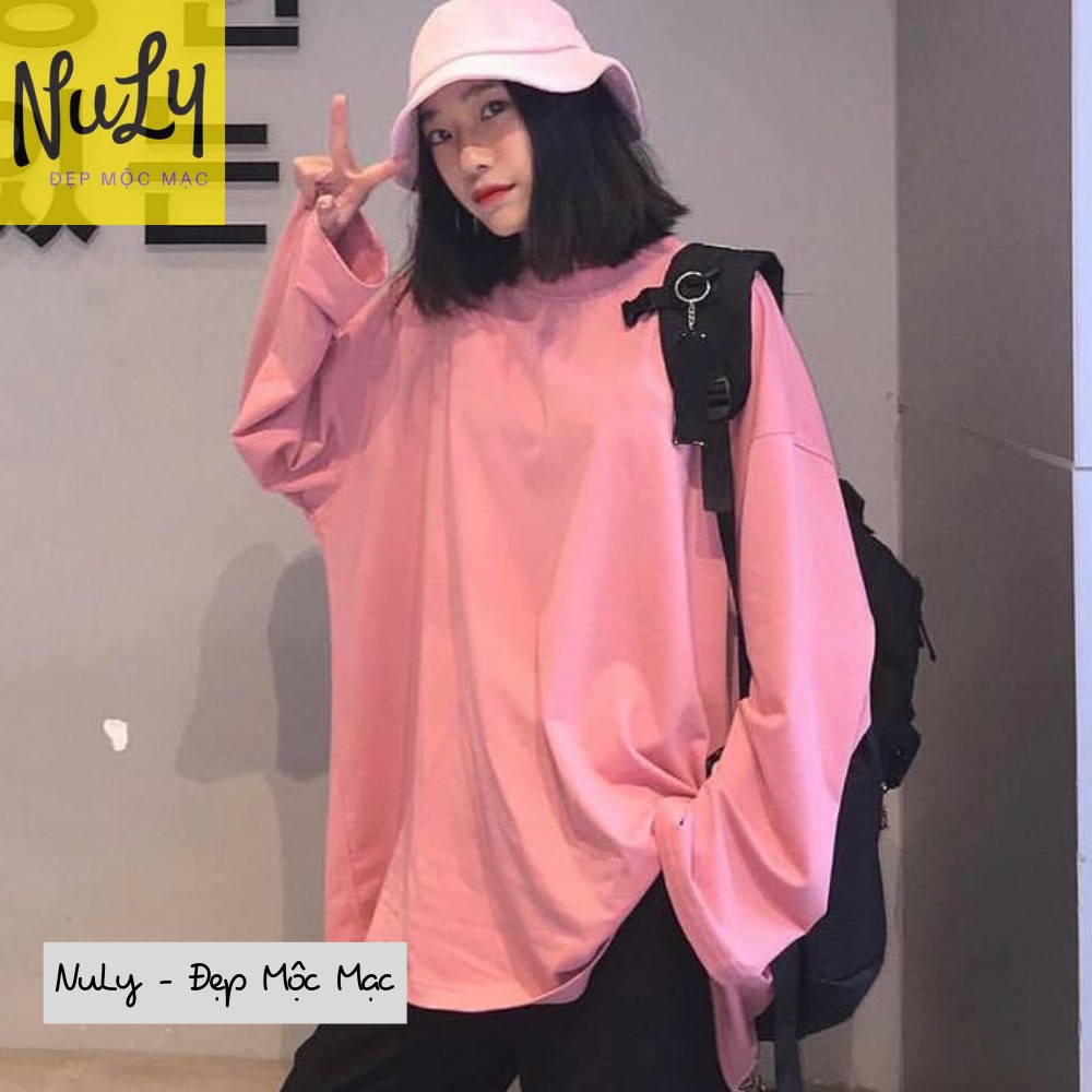 Áo Thun Trơn Dài Tay Unisex Basic Nhiều Màu Form Rộng Ulzzang, Kiểu Dáng KOREA NULY, ATND