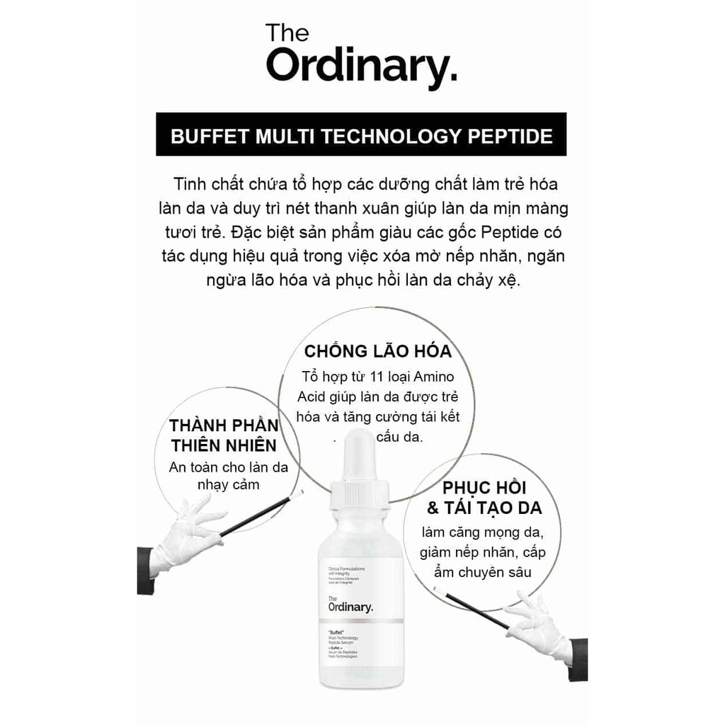 (Hàng Auth, có bill ) Serum chống lão hoá The Ordinary Buffet Serum