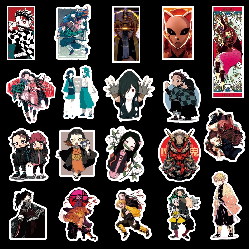 ❉ Demon Slayer: Kimetsu no Yaiba - Series 01 Anime Stickers ❉ 50Pcs/Set Mixed Luggage Laptop Skateboard Doodle Stickers