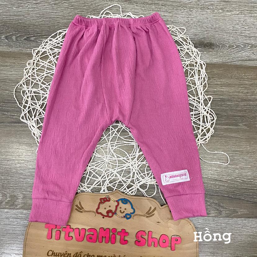 Quần dài cotton nỉ xốp can đũng đóng bỉm, quần dài đóng bỉm cho bé