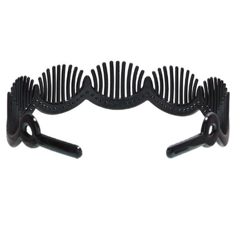 Giá Đỡ Lược Cài Tóc Bằng Nhựa Màu Đen Chống Trượt Tiện Dụng DIY