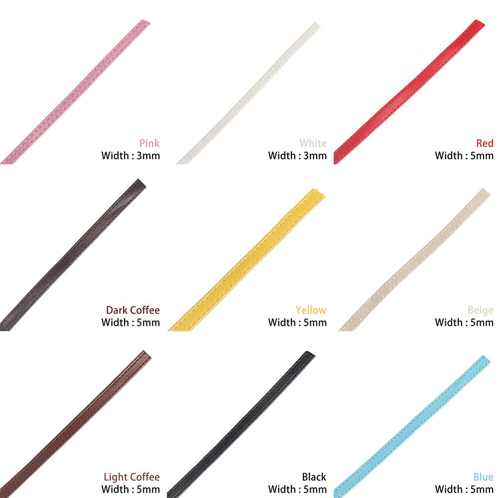 Thắt lưng da búp bê đồ chơi dài 50cm với 11 màu sắc khác nhau rộng 3/ 5mm chất lượng cao