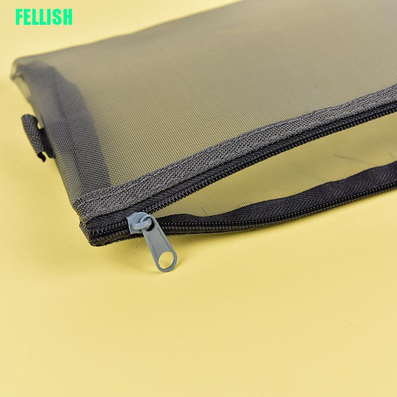 Túi Đựng Bút Trong Suốt Phối Khóa Kéo Đơn Giản Tiện Dụng