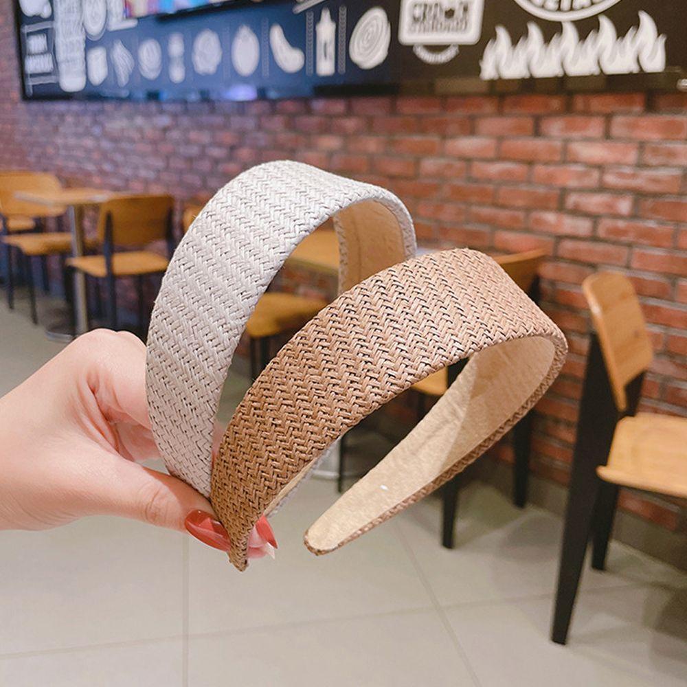 Băng Đô Cài Tóc Màu Trơn Chống Trượt Phong Cách Retro Cho Nữ