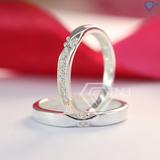 Nhẫn đôi bạc đẹp giá rẻ ND0368