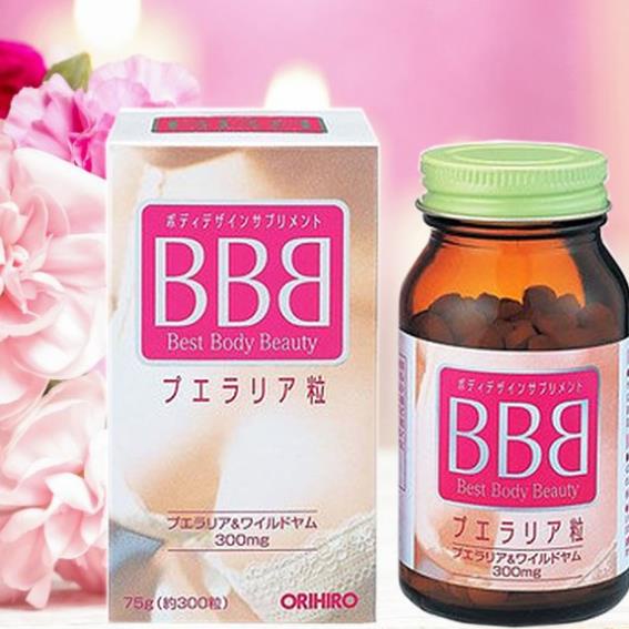 Viên uống nở ngực Orihiro BBB Best body beauty - Hỗ trợ giúp ngực săn chắc, cân bằng nội tiết tố (30 viên)