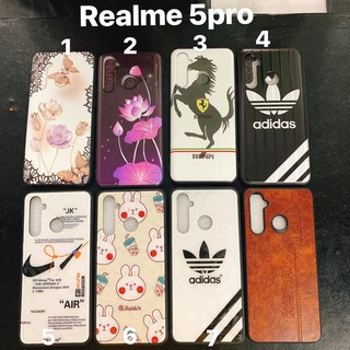 Ốp lưng Oppo và Realme 5 pro giả da CAO CẤP Ferrari và ốp dẻo trong suốt