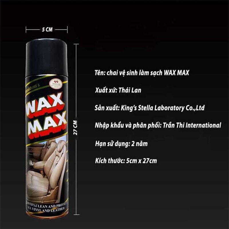 Xịt bóng nội thất Wax Max hương cà phê nhập khẩu Thái Lan