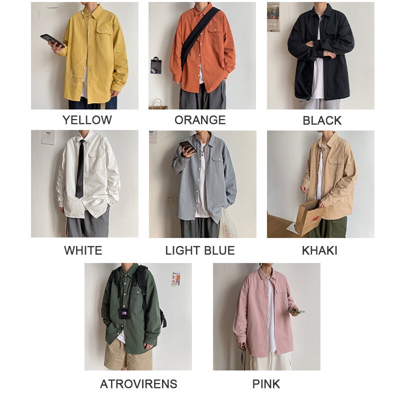 Áo sơ mi AOKANG cotton dáng rộng thoáng khí thấm hút mồ hôi trẻ trung thời trang dành cho nam