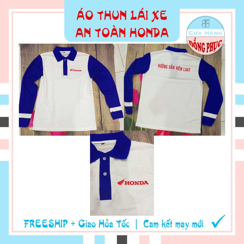 ĐỒNG PHỤC ÁO THUN LÁI XE AN TOÀN - ÁO THUN LÁI XE AN TOÀN CHÍNH HÃNG HONDA, ĐÚNG CHUẨN CỦA HONDA