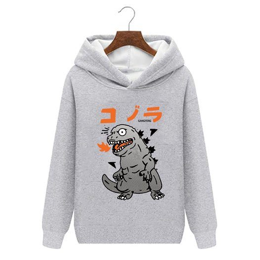 Áo Hoodie Nón Chui Trùm Đầu Nữ Nam Unisex Chất Vải Nỉ Poly Khủng Long Ngực