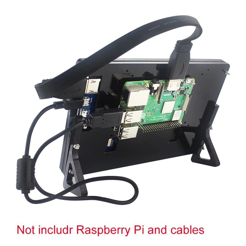 Giá Đỡ Màn Hình Raspberry Pi 4 Acrylic 7 Inch Cho Raspberry Pi 3 Model B + Plus