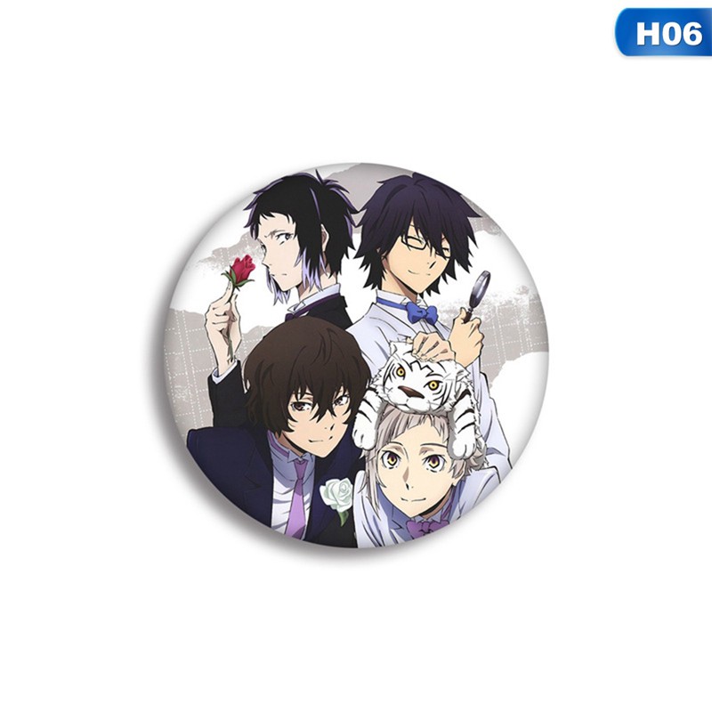 Ghim cài áo in hình các nhân vật truyện tranh Bungo Stray Dogs cho nam nữ