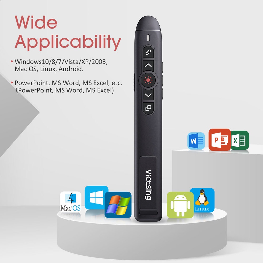 Bộ Điều Khiển Từ Xa Victsing Pc276 2.4g Usb Cho Máy Chiếu Windows / Hyperlink / Volume