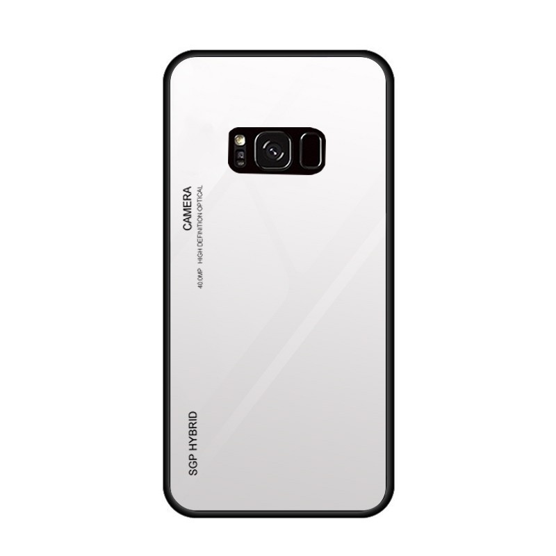 Ốp điện thoại cường lực màu sắc tuyến tính cho Samsung Galaxy S8 S8 Plus + s8+ s8plus