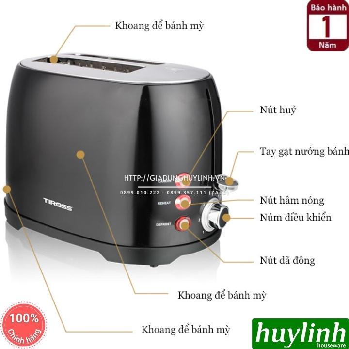 [Mã ELHAMS5 giảm 6% đơn 300K] Máy nướng bánh mì sandwich Tiross TS9659 - 800W