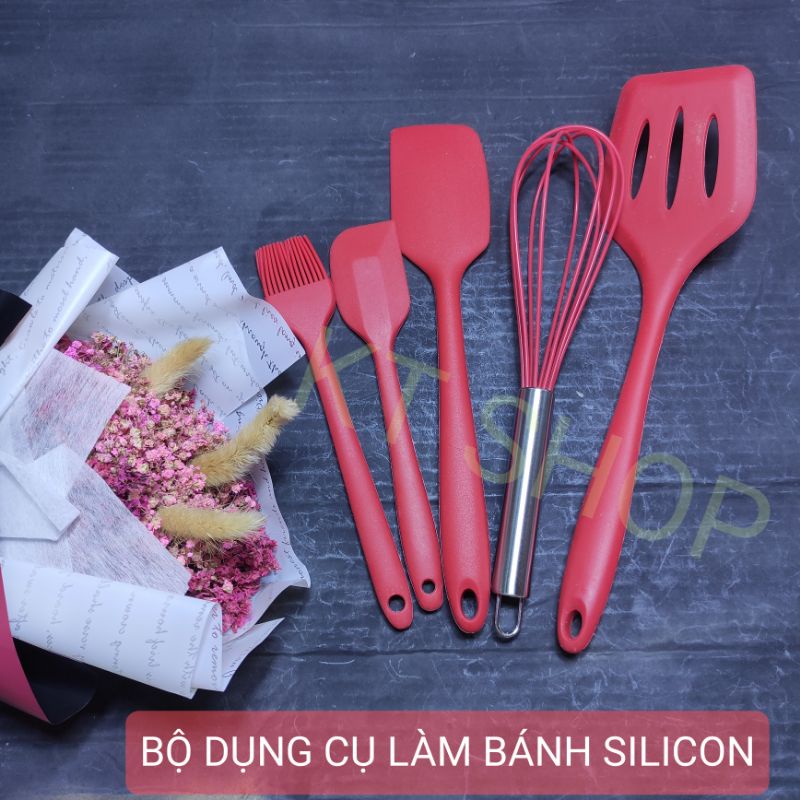 BỘ DỤNG CỤ LÀM BÁNH SILICON 5 MÓN