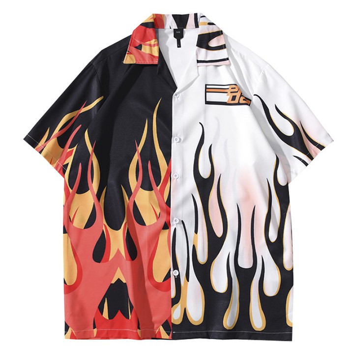 (ORDER) Áo sơ mi tay ngắn in hình Flame