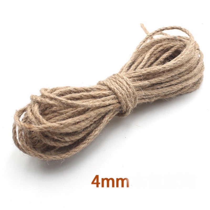 Bó 10 mét dây thừng gai, dây bố làm handmade bàn cào móng cho mèo