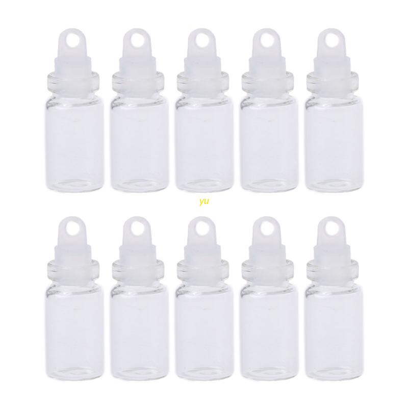 Bộ 10 Lọ Thủy Tinh 1ml Có Nút Nhựa Dùng Đựng Điều Ước
