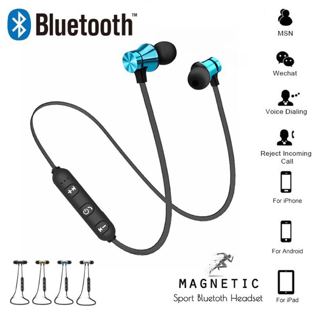 Tai nghe bluetooth thể thao nam châm nhét tai