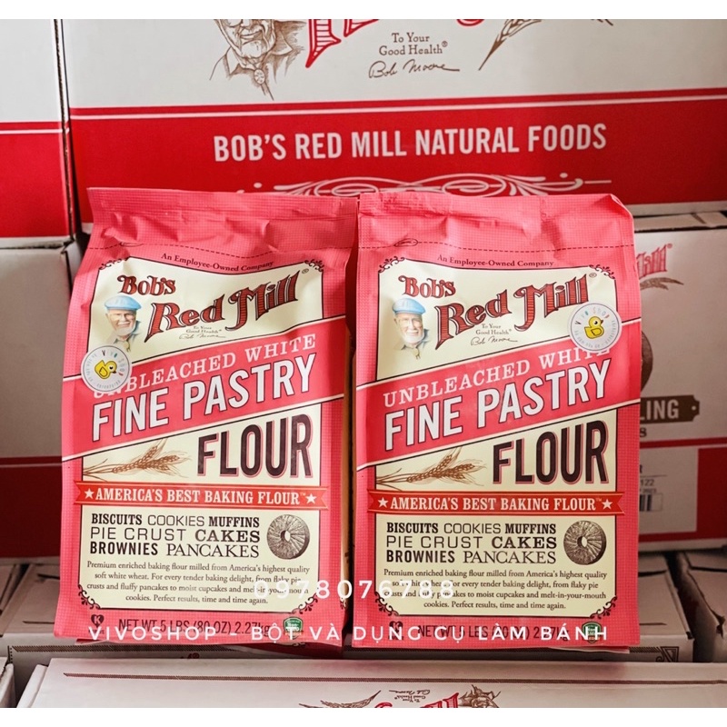 Bột Mì Mềm Không Tẩy Trắng Bob's Red Mill Pastry Flour gói 2.27kg