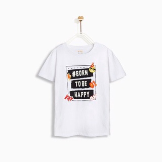 Áo thun M.D.K Bé Trai - Born To be happy T-shirt - Off white M.D.K - chất liệu cotton mềm mại, thoáng mát