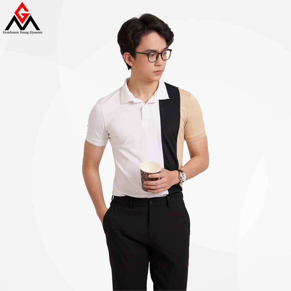 Áo polo nam phối màu trẻ trung, áo thun có cổ chất liệu cotton cá sấu xuất xịn, chuẩn form lịch lãm - GMAP002