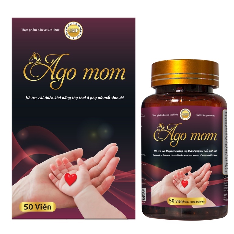 AGO MOM - Hỗ trợ khả năng thụ thai ở phụ nữ, tăng cường sức khoẻ - hộp 50 viên