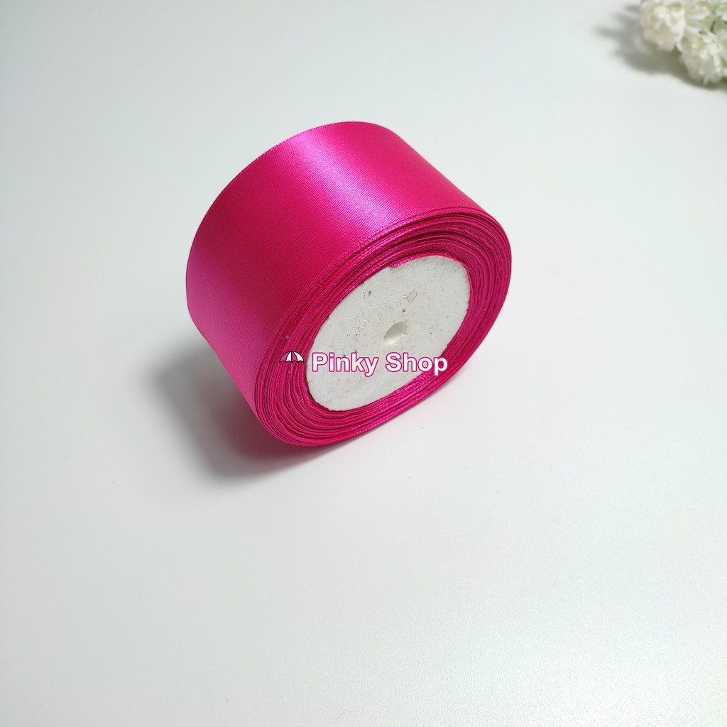 Ruy băng, dây ruy băng lụa Satin 5cm giá rẻ nhiều màu làm phụ kiện handmade Pinky Shop mã RBL05CM