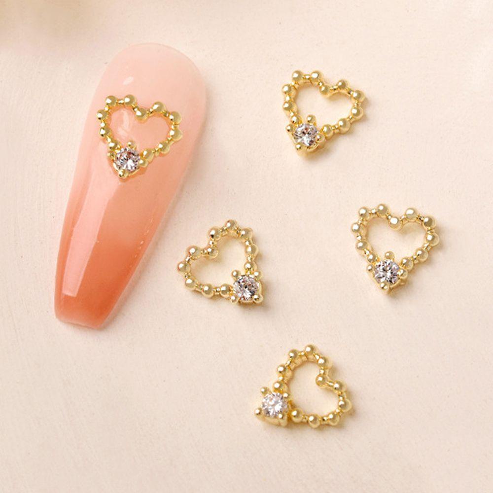 [Hàng mới về] Hạt nơ/ trái tim/ ngôi sao đính đá zircon trang trí móng thời trang nghệ thuật cho nữ