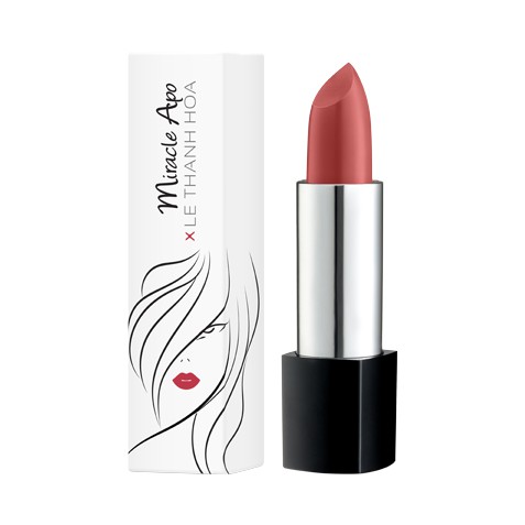 Son Lì Miracle Apo Lipstick Matte x Lê Thanh Hòa Cosmopolitan Hồng Đỏ Đất 4g *** tặng tăm bông ***