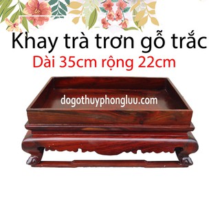 Khay trà trơn gỗ trắc phòng khách dài 33 rộng 23 cao 12
