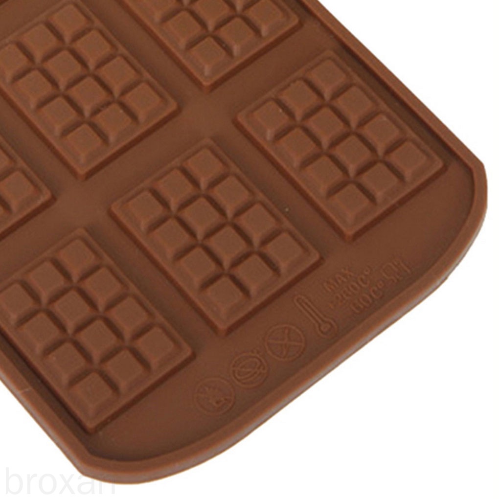 Khuôn silicone 12 ngăn hình chữ nhật mini dùng làm socola
