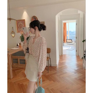 Áo hoa vintage tay dài