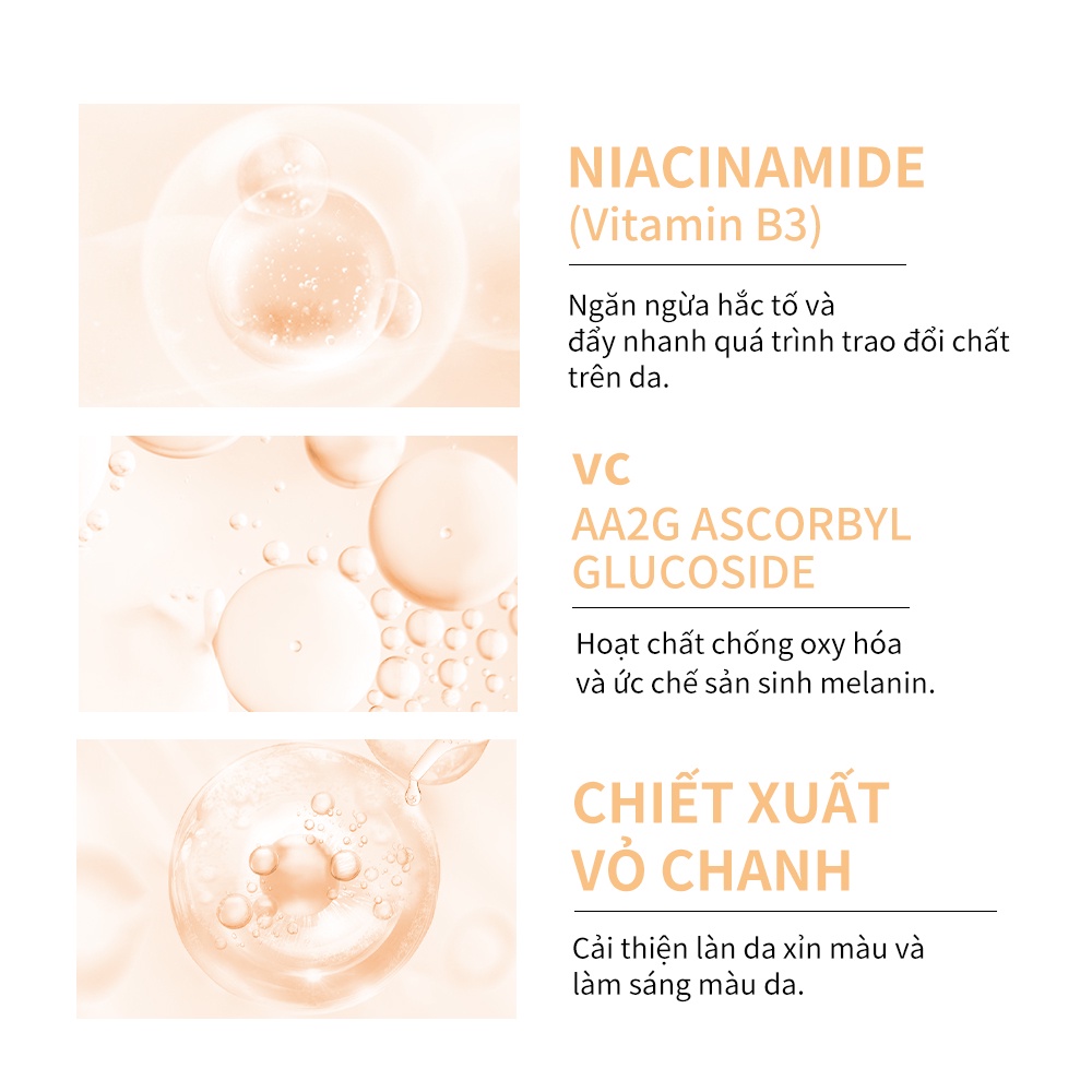 [UPGRADE] Tinh Chất Làm Trắng Serum Niacinamide Vitamin C Lanbena Làm Sáng Da Giảm Vết Thâm Và Làm Săn Chắc Da (15ml/30ml)