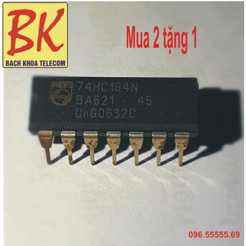 74HC164 IC GHI DỊCH 8 BIT HÃNG PHILIPS. MUA 2 TẶNG 1