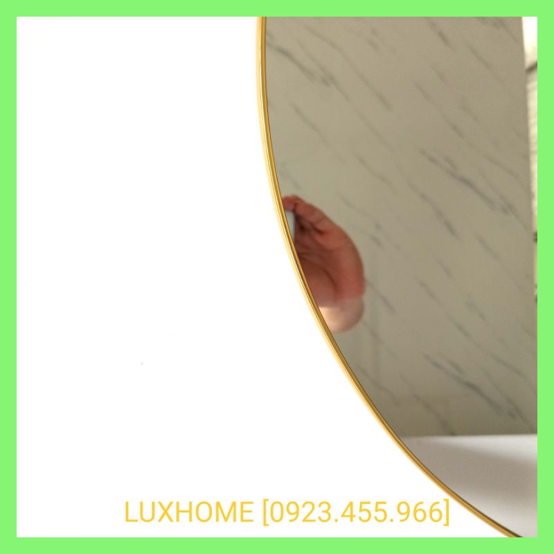 Gương Khung Viền Mạ Crome Vàng Cao Cấp Chống Vỡ Chống Ố Bền Đẹp LUX HOME