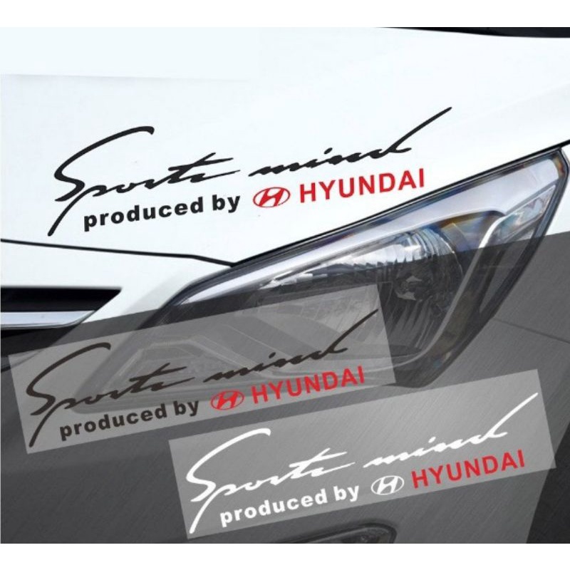 Tem sport mind dán capo cho  ô tô Hyundai