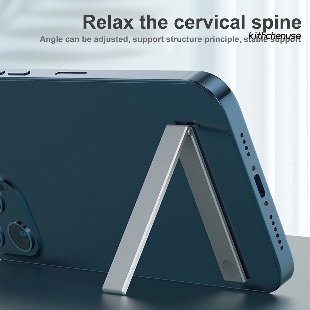 Giá Đỡ Điện Thoại Mini Bằng Hợp Kim Nhôm Siêu Mỏng Có Nam Châm Hít Để Bàn Xem TV