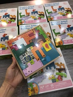 Bộ xếp hình gỗ các con vật