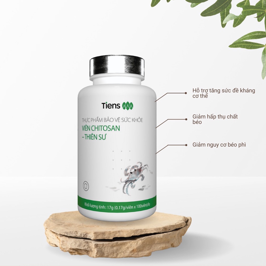 Viên chitosan Tiens Thiên Sư vệ sỹ miễn dịch cho cơ thể hộp 100 viên