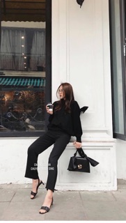Túi đế bằng đen/hồng/ghi