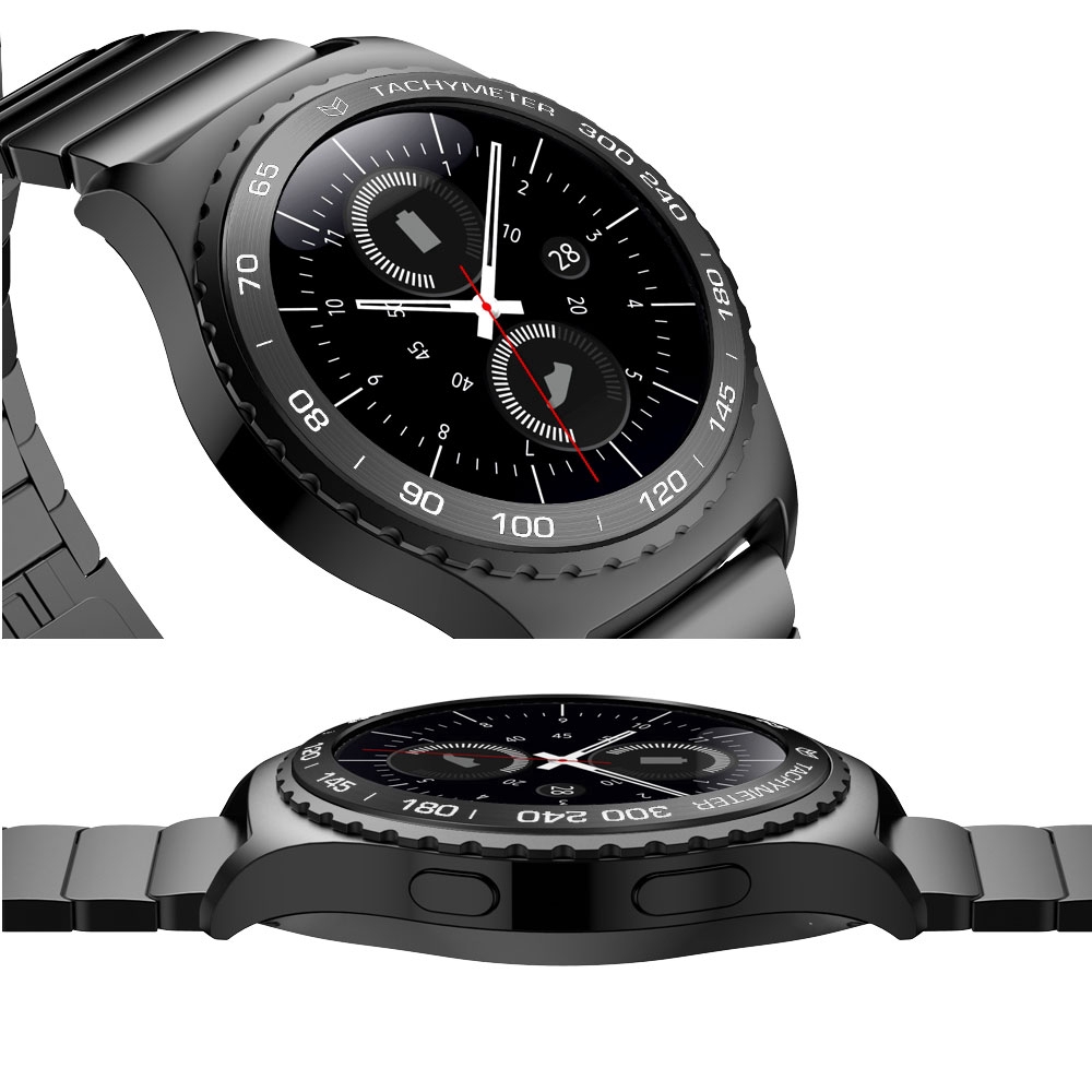 For Samsung Gear S2 SM-R732 Classic Watch Sticker Cover Anti-scratch Protection Steel Ring Bezel vn