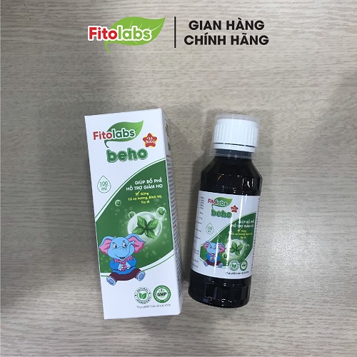 Siro Ho Thảo Dược Fitolabs Beho Cho Bé Giúp Giảm Ho, Long Đờm, Bổ Phế Hết Đau Rát Họng Lọ 100ml FITO16