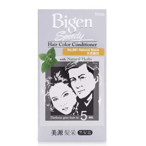 Thuốc Nhuộm Tóc Bigen Speedy Hair Color Conditioner # 881 Natural Black Đen